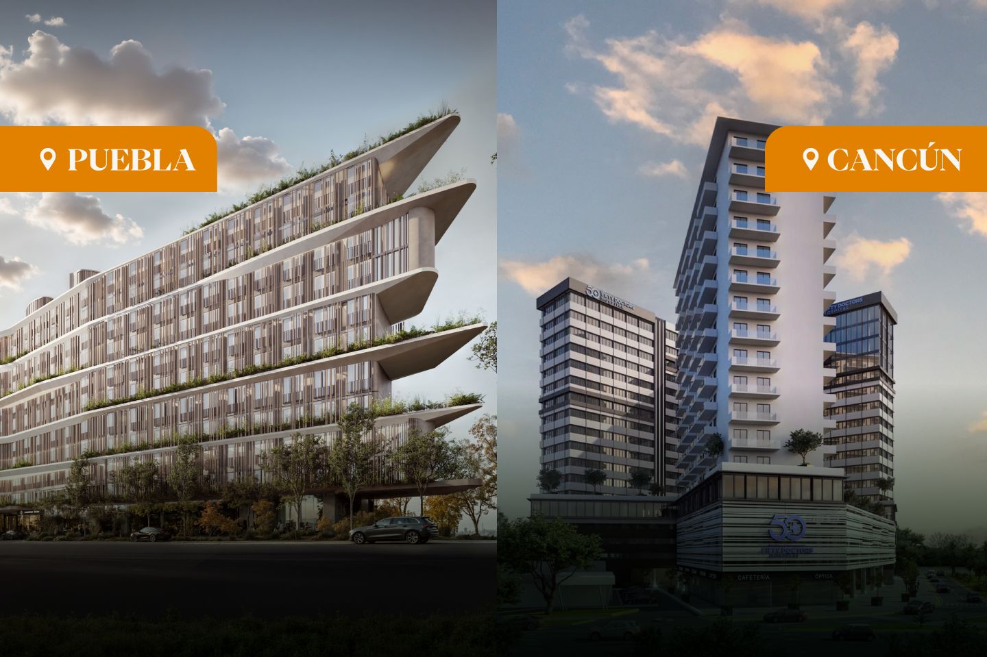 Render de ALVIVA Puebla y ALVIVA Cancun